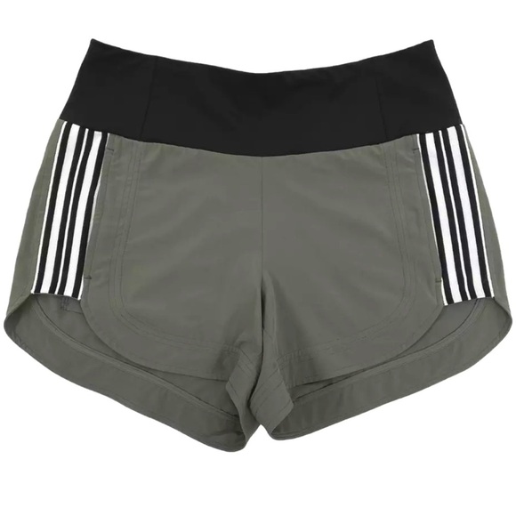 Athleta Ascender Shorts Women's Size 12 side Striped Running Workout Athletic - Picture 1 of 7
